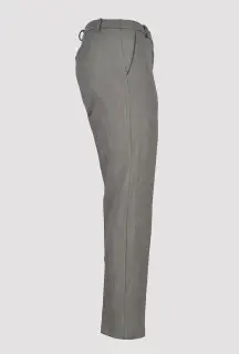Green cigarette trousers side view