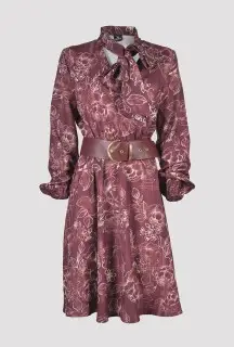 Printed Twill Dress front view