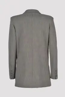 Green Oversized Blazer Jacket back view