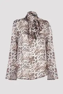 Leopard Blouse front view