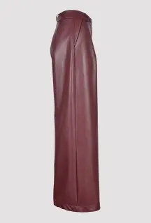 Pantalone Wide Leg Bordeaux vista laterale