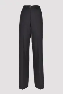 Black Palazzo Trousers front view