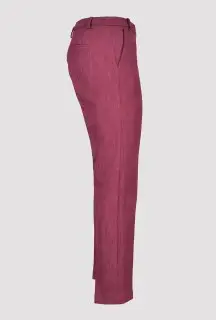 Pantalone a sigaretta bordeaux vista laterale