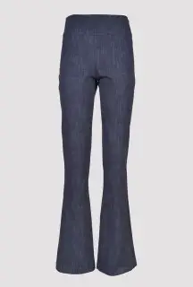 Blue Flared Trousers front view
