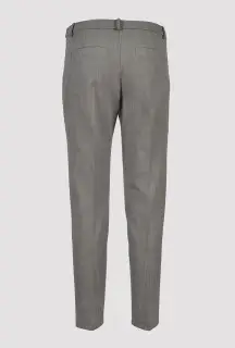 Green cigarette trousers back view