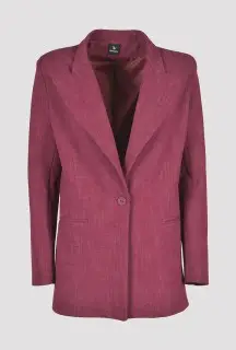 Giacca Blazer Oversize Bordeaux vista frontale