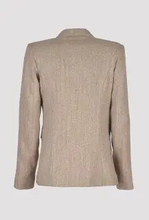 Blazer Classico Spigato Beige vista posteriore