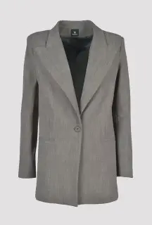 Green Oversized Blazer Jacket front view