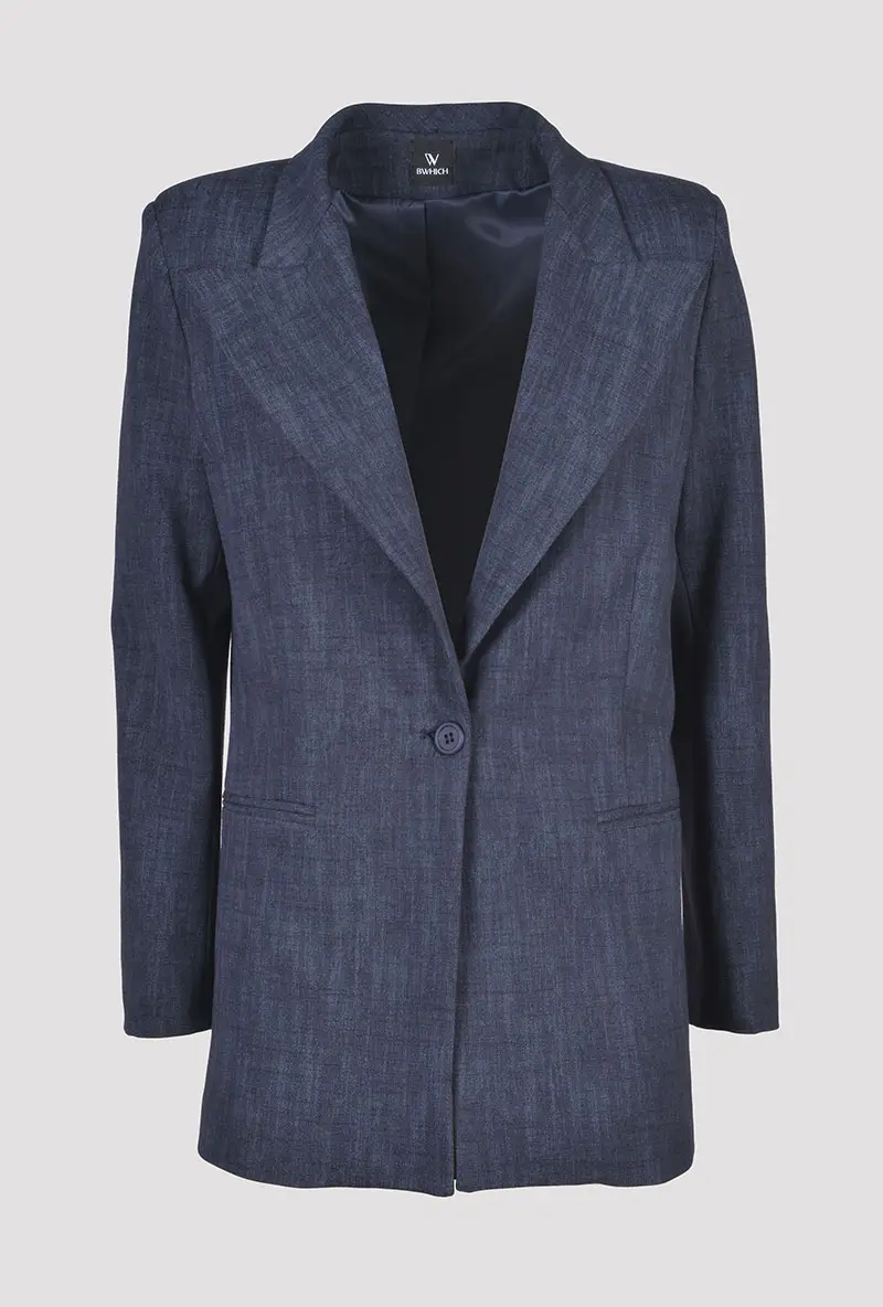 Giacca Blazer Oversize Blu vista frontale