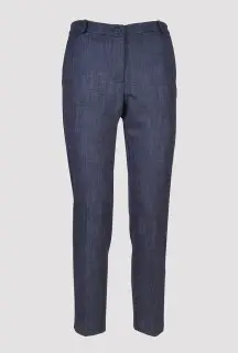 Pantalone a sigaretta blu vista frontale