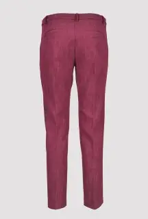 Bordeaux cigarette trousers back view